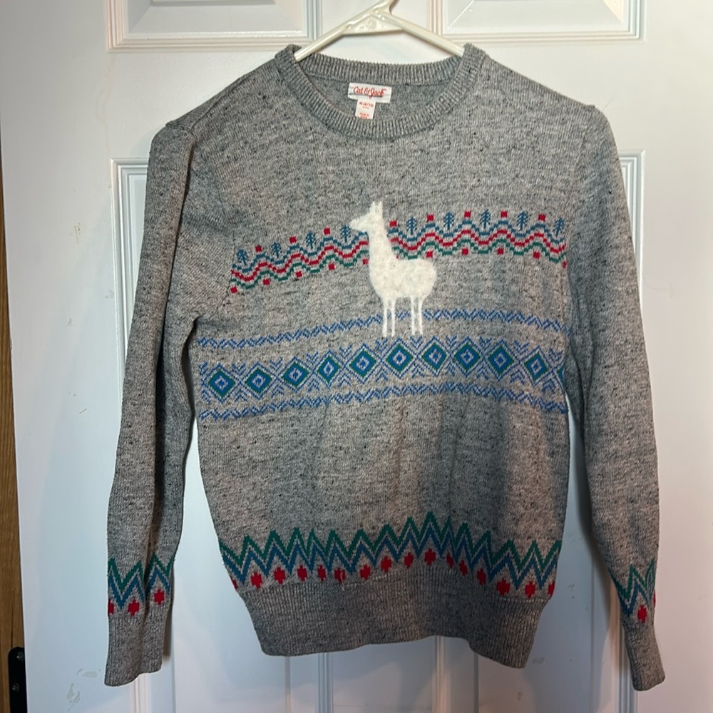 Kids llama Holiday sweater